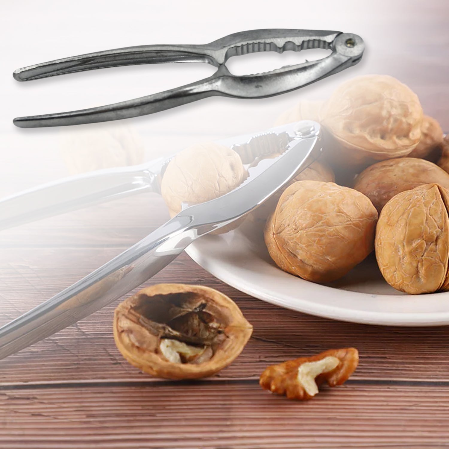 SMALL WALNUT CRACKER, LUXURY DIE CAST STAINLESS ALLOY NUT CUTTER WALNUT CLAMP PLIER PORTABLE SMART WALNUT AKHROT HOUSEHOLD OPEN CORE PLIERS FOR ALL NUTS Your Brand