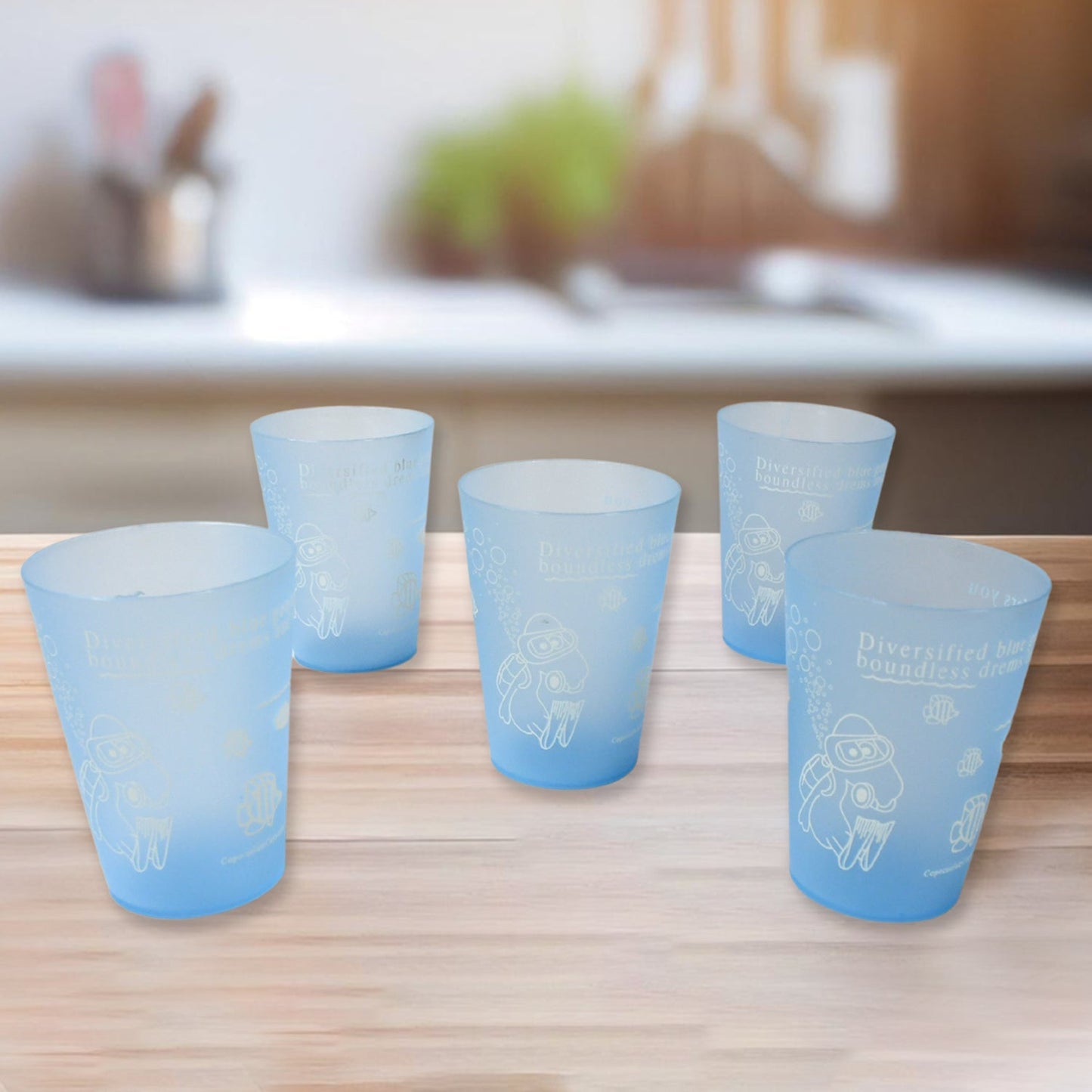 PLASTIC LIGHTWEIGHT GLASS REUSABLE DRINKING GLASS DISHWASHER SAFE BEVERAGE GLASSES FOR KITCHEN WATER GLASSES (10 Pc Set) Your Brand