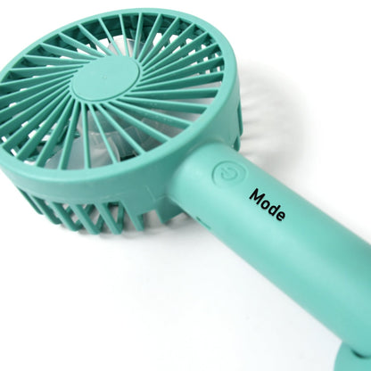 Portable Handheld Fan With 3 Speeds Battery Operated Fan Rechargeable Multi Colors As Base Phone Holder Fan (Battery Included) Your Brand