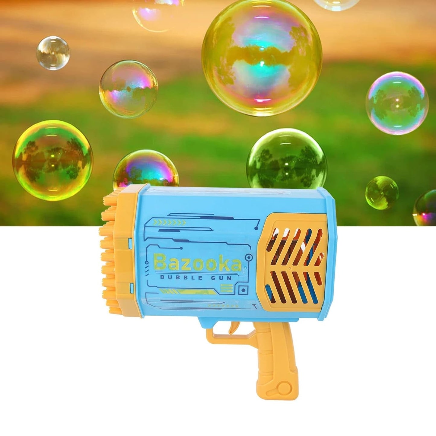 69 Holes Big Rechargeable Powerful Machine Bubble Gun Toys for Kids Adults, Bubble Makers, Big Rocket Boom Bubble Blower Best Gifts Your Brand