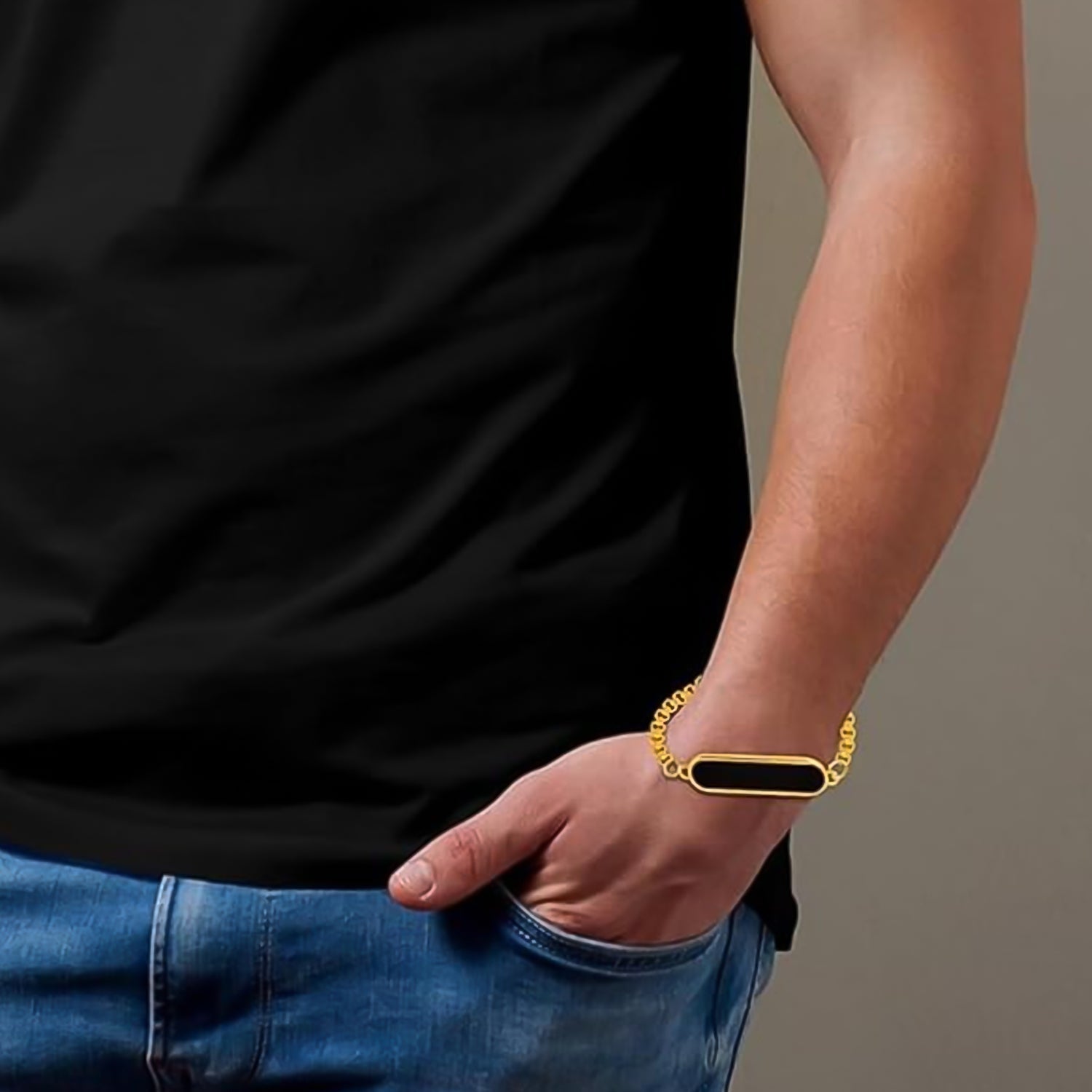 Golden Bracelet, Gift Bracelet (1 Pc) Your Brand