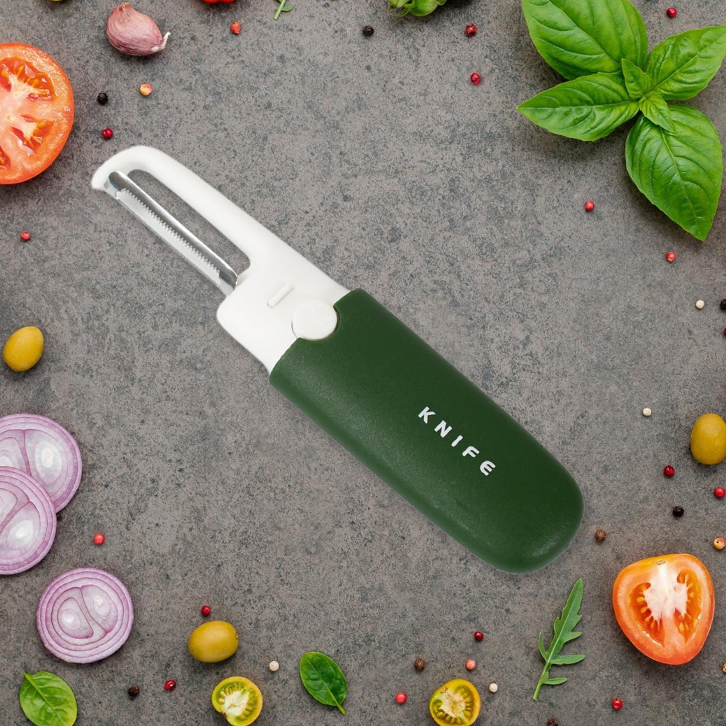 2 in 1 Knife, Multifunctional peeler Two in one fruit knife, fruit and vegetable cutting knife+sawtooth peeler, apple, carrot, potato, fruit slice antiskid Your Brand