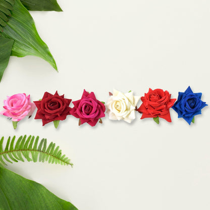 Colourful Flowing Flower Hair Pin (12 Pcs Set / Mix Color) Your Brand