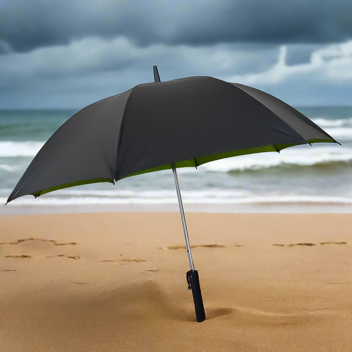 Sun Umbrella with Inside Fan & Power Bank Umbrellas For Summer (1 Pc) Your Brand