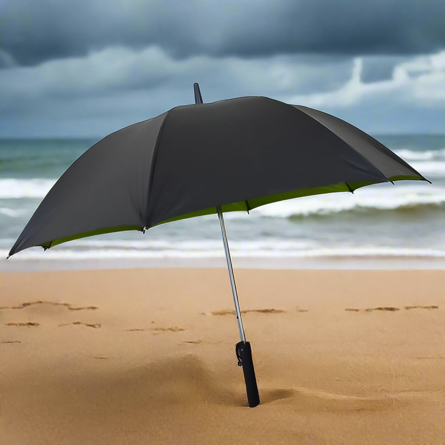 Sun Umbrella with Inside Fan & Power Bank Umbrellas For Summer (1 Pc) Your Brand