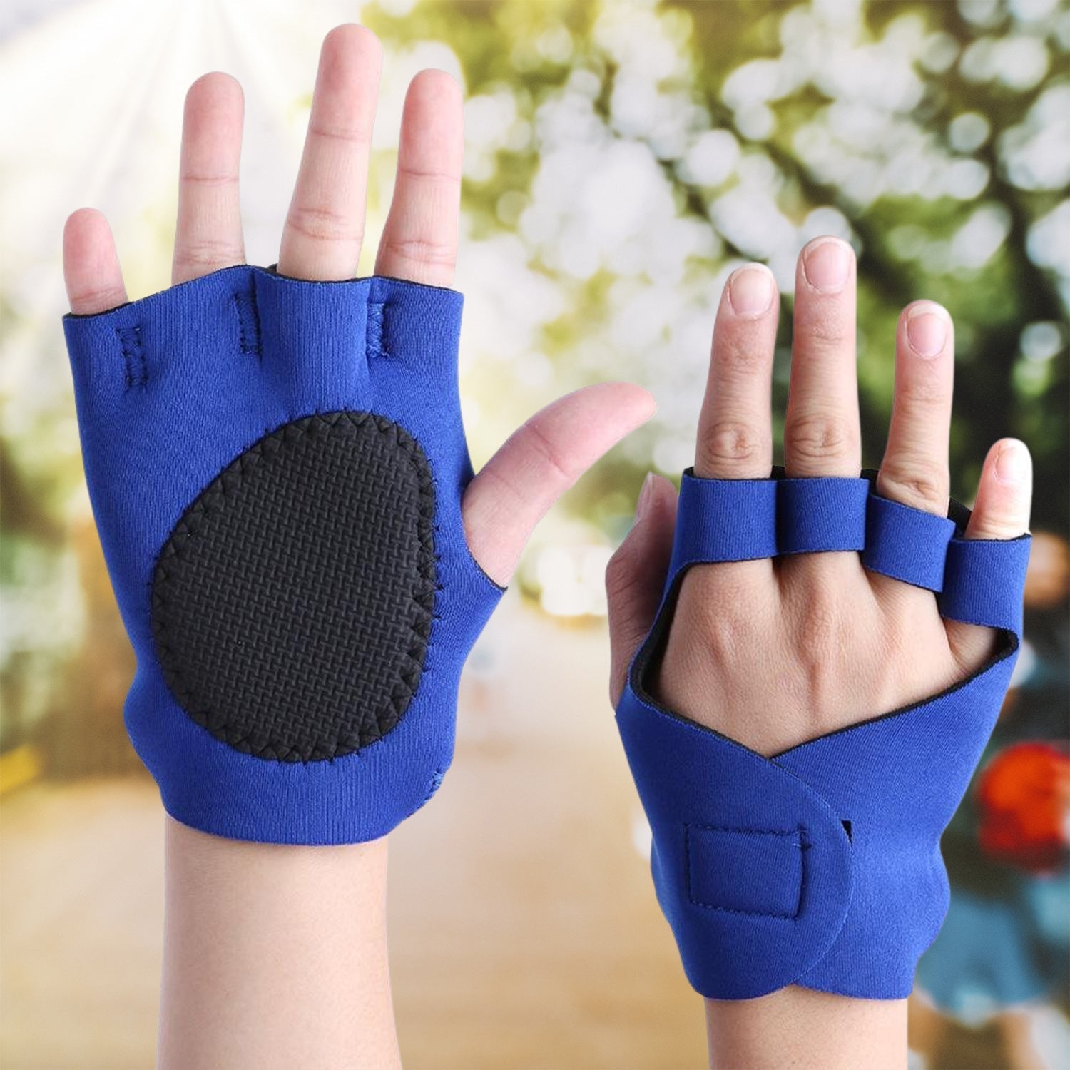 Palm Support Gloves Half Finger Gym Exercise Training Gloves Outdoor (1 Pair / / With Card Packing) Your Brand