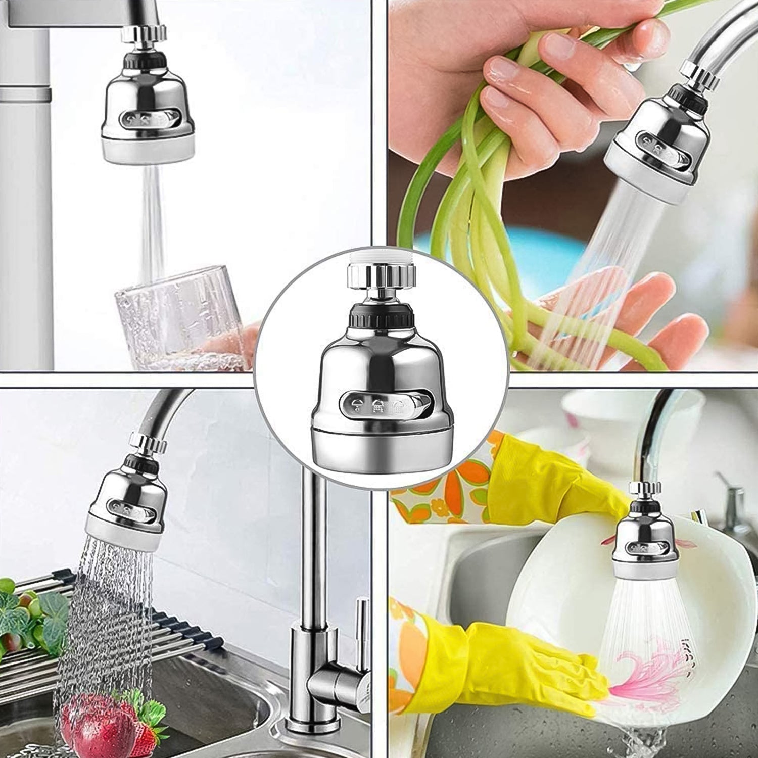 Faucet Sprayer Head, 360° Rotatable Faucet Extension (1 Set) Your Brand