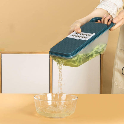 Multifunctional Vegetable Slicer Cutter Onion and Potato Slicer cutter with 6blades and 1 peeler Your Brand