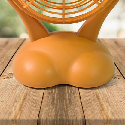 Cartoon Shape Mini Fan USB Powered & Battery Operated (Battery Not Include / 1 Pc) Your Brand