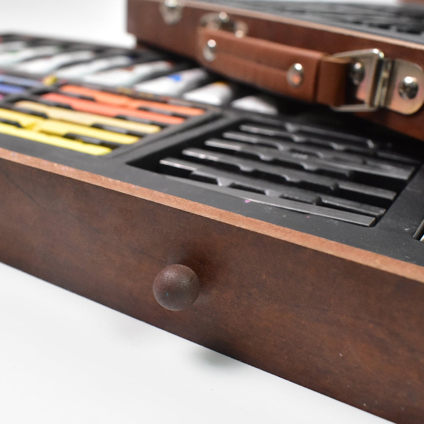 Artist Drawing & Painting Color Set ith Wooden Case (112 Pcs Approx) Your Brand