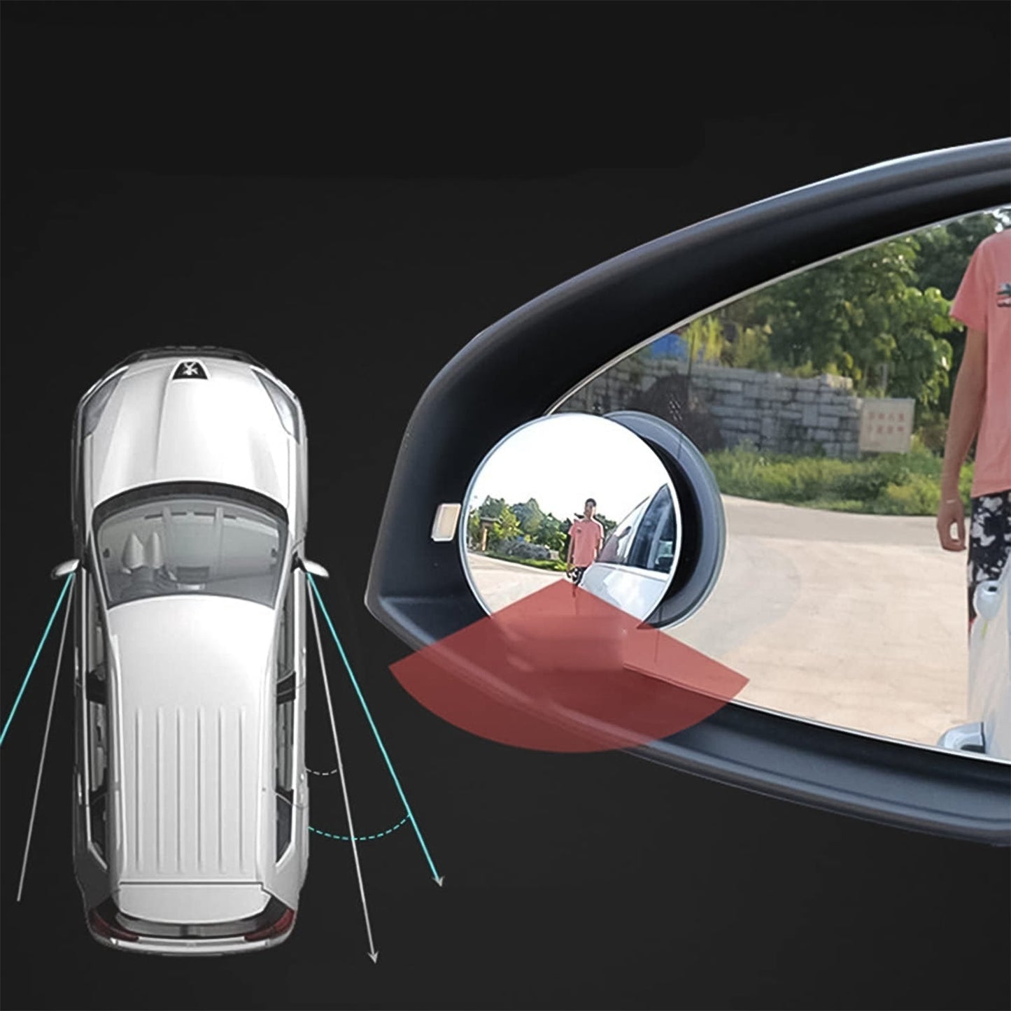 Car Blind Spot Side Mirror Round HD Glass Blindspot Mirror (2 Pcs Set) Your Brand