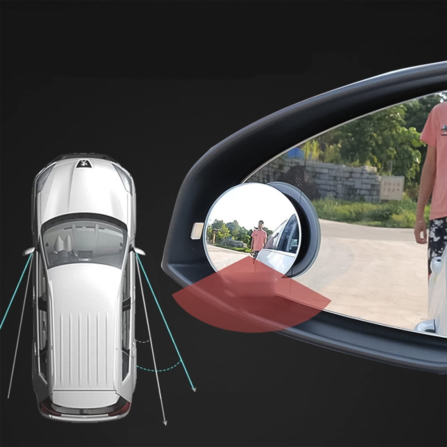 Car Blind Spot Side Mirror Round HD Glass Blindspot Mirror (2 Pcs Set) Your Brand