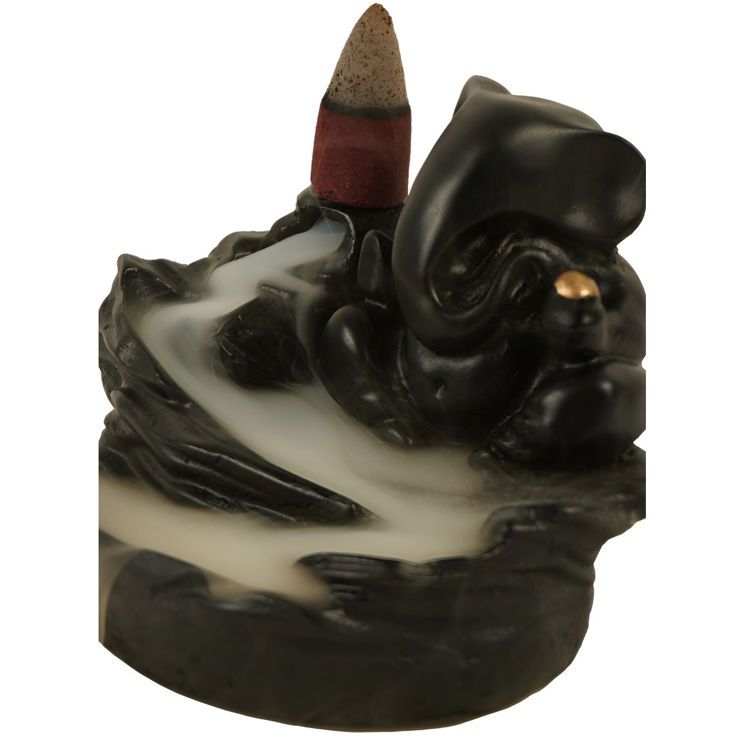 Smoke Fountain Ganesha Idol Decoration Items with 8 Pc Backflow Incense Cones Sticks (1 pc) Your Brand