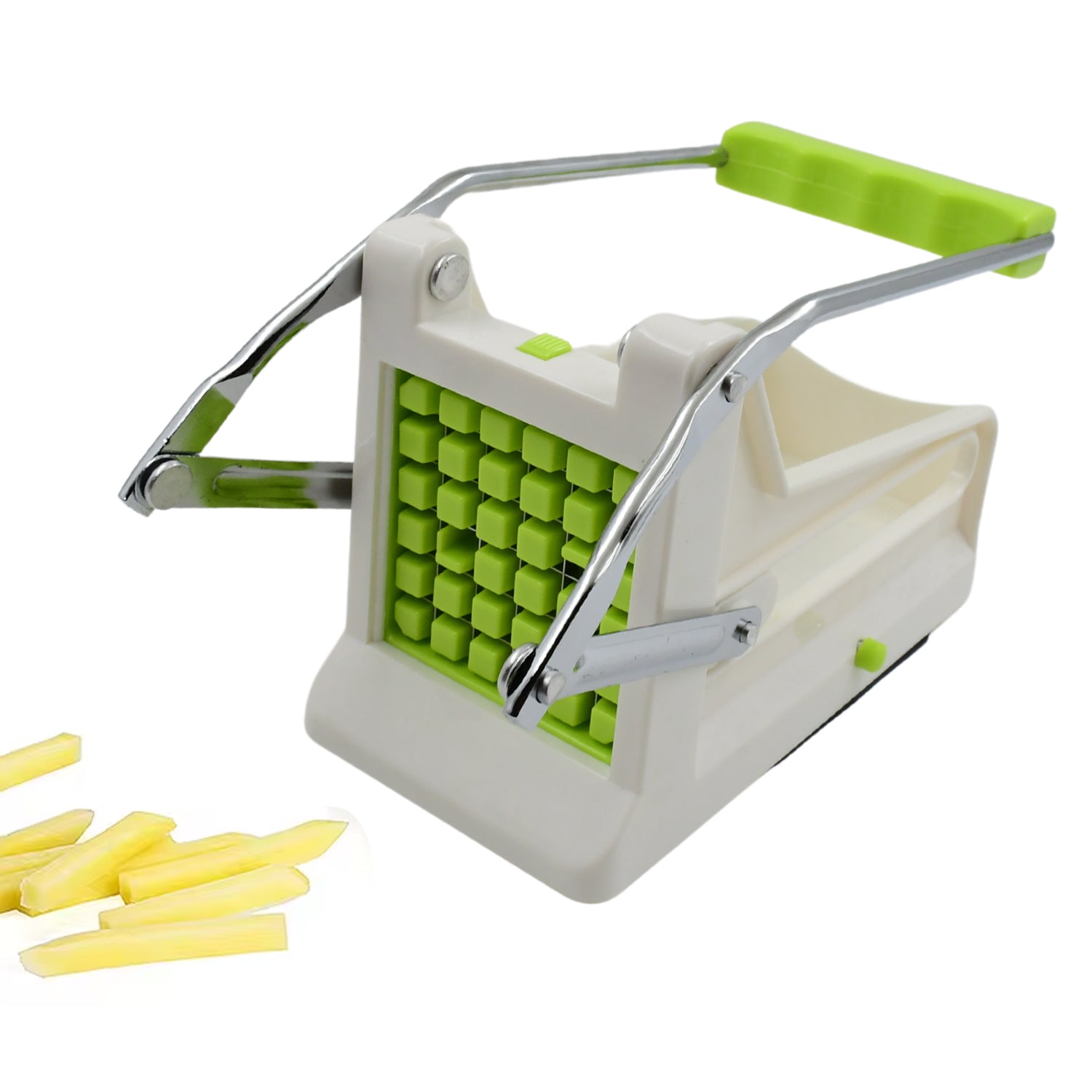 French Fry Cutter, Great with Vegetables, Potato Fries Cutter Professional Vegetable Cutter Stainless Steel Cutter Potato, Onions, Carrots, Cucumbers, Fruits Potato Cutter (1 pc) Your Brand