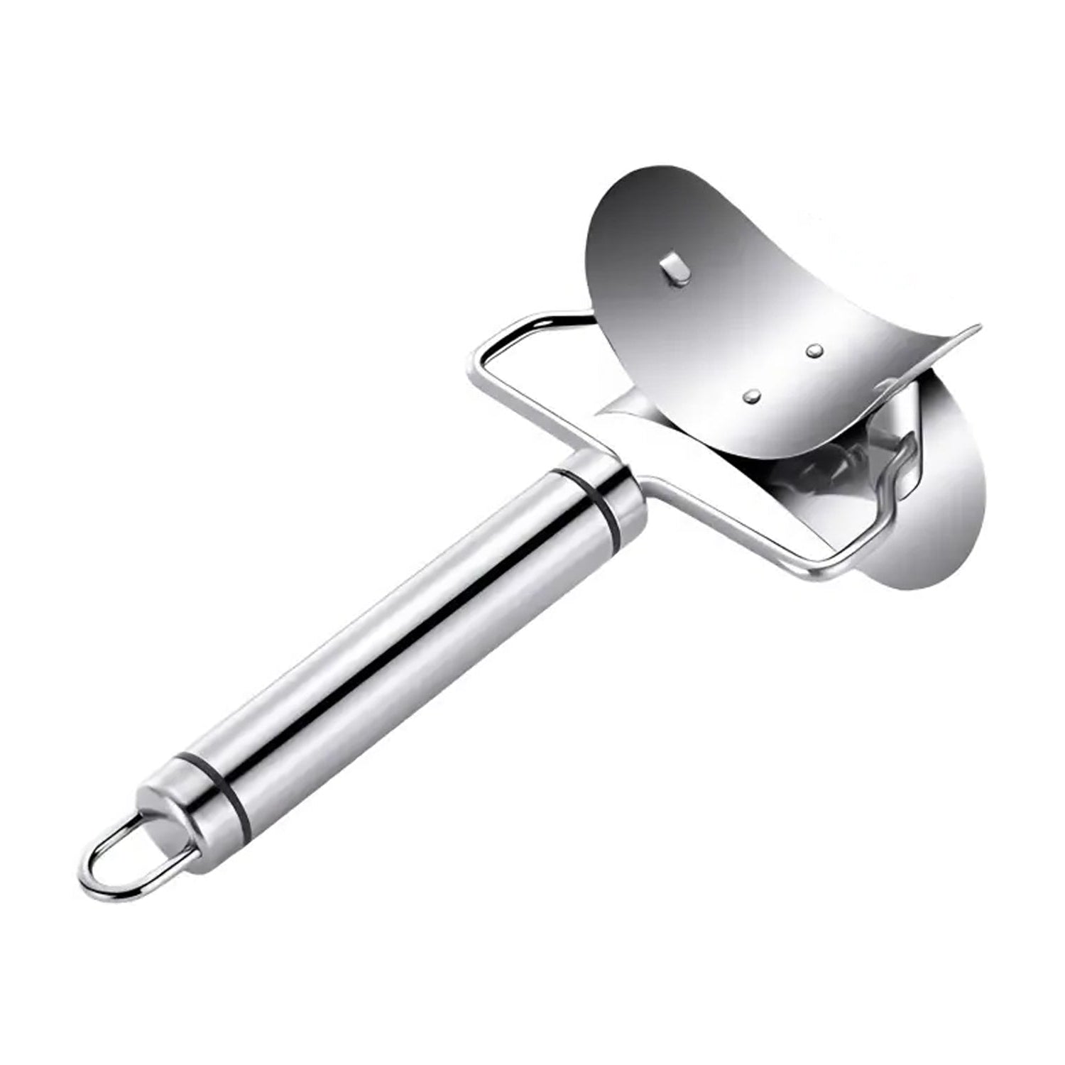 Multifunctional Easy and Fast Stainless Steel Puri cutter roller Machine with Handle for Home Baking Tools for Women, Dough Circle Roller Cutter for Kitchen (1 pc) Your Brand