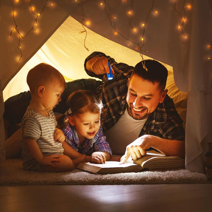 Portable Mini Torch, Super-Bright Mini 14 LED Bulb Pocket Torches - Torch Flashlight for Camping, Hiking, DIY, Travelling, Outdoors and More 3 Battery operated (Battery not included / 1 pc) Your Brand