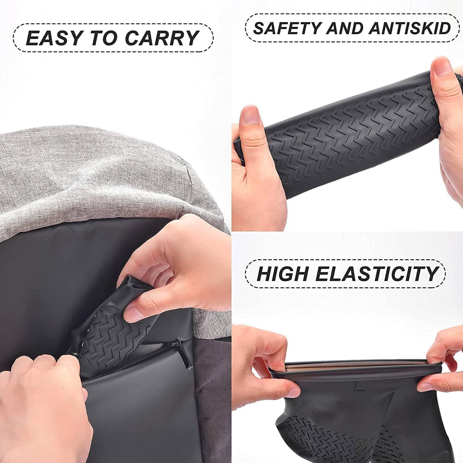 Non-Slip Silicone Rain Reusable Anti skid Waterproof Fordable Boot Shoe Cover (Extra Large Size (XL)/ 1 Pair / Yellow) Your Brand