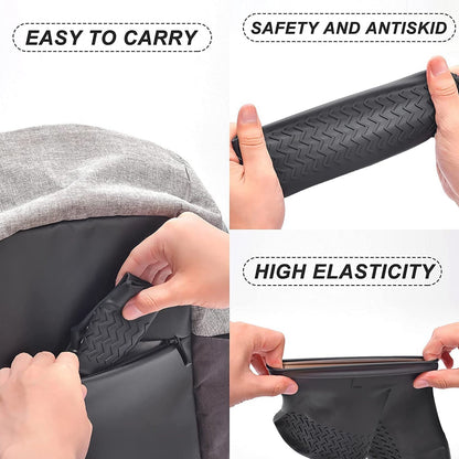 Non-Slip Silicone Rain Reusable Anti skid Waterproof Fordable Boot Shoe Cover (Extra Large Size (XL)/ 1 Pair / Yellow) Your Brand