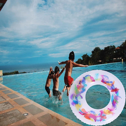Swim Ring, For children, Conveniently Portable, Feathers, Swimming Ring, For Water Play, For Beaches, Swimming, Summer Vacation (1 Pc) Your Brand
