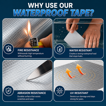 Leakage Repair Waterproof Tape For Pipe Leakage Roof Water Tape Leakage Solution Aluminium Foil Tape Shipeaso