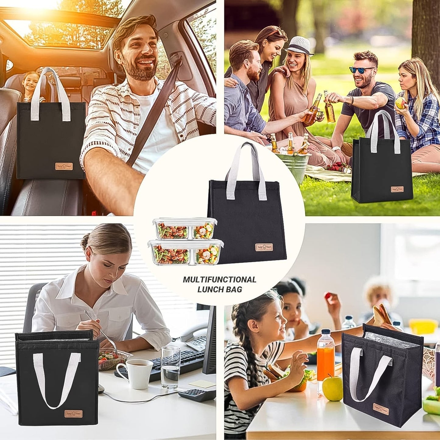 Lunch Bag for Women Men Insulated Lunch Bag (1 Pc / Mix Color) Your Brand