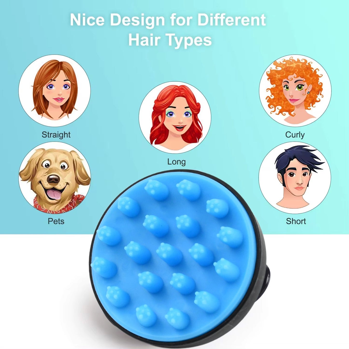 Hair Scalp Massager Shampoo Brush Comb (1 Pc) Your Brand