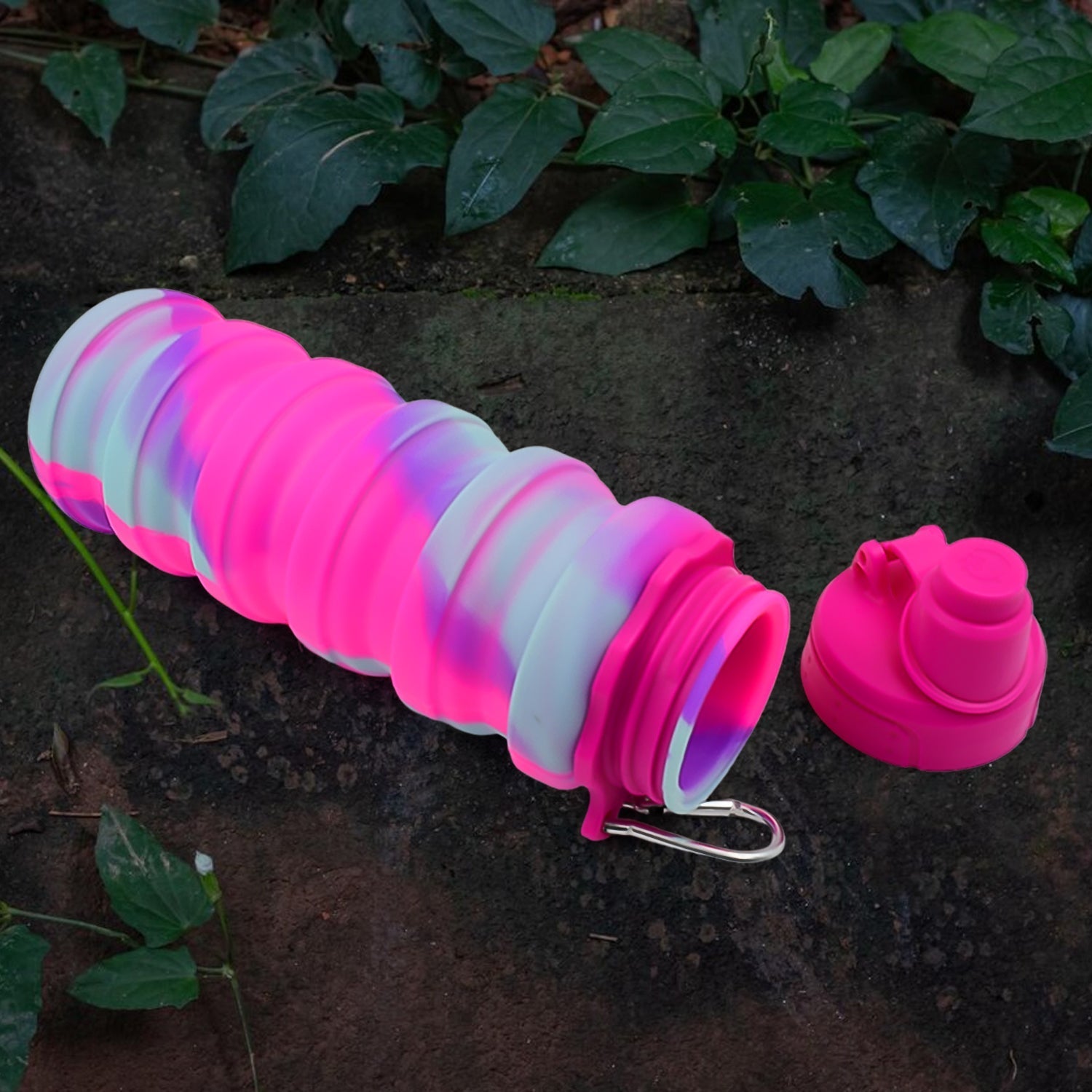 Silicone Foldable Water Bottle (1 Pc / 24 cm Foldable / 500 ML) Your Brand