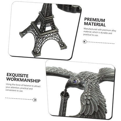 Balancing Bird Metal Eiffel Tower Statue Balance Eagle Toy (1 Set) Your Brand