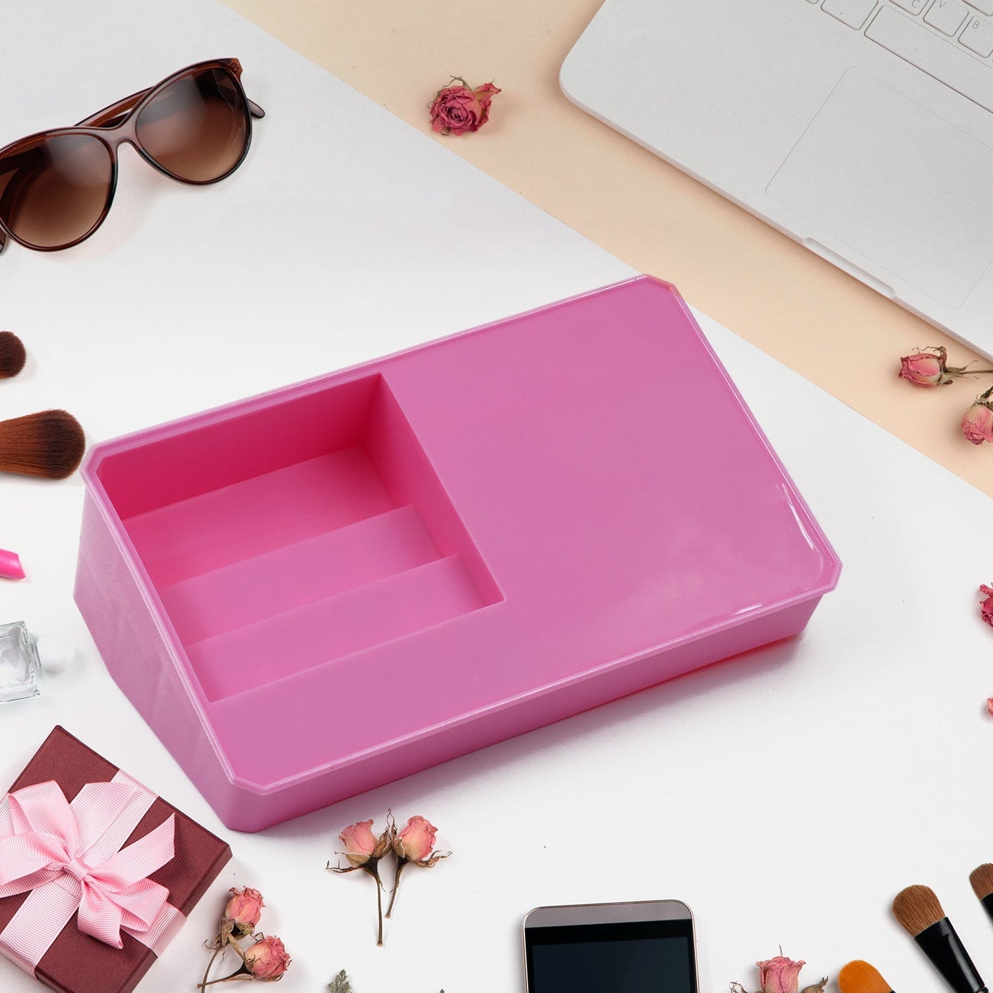 Makeup Organiser Cosmetic Makeup Lipstick Storage Box with Drawer Plastic Case Holder Skin Care Products (1 Pc) Your Brand