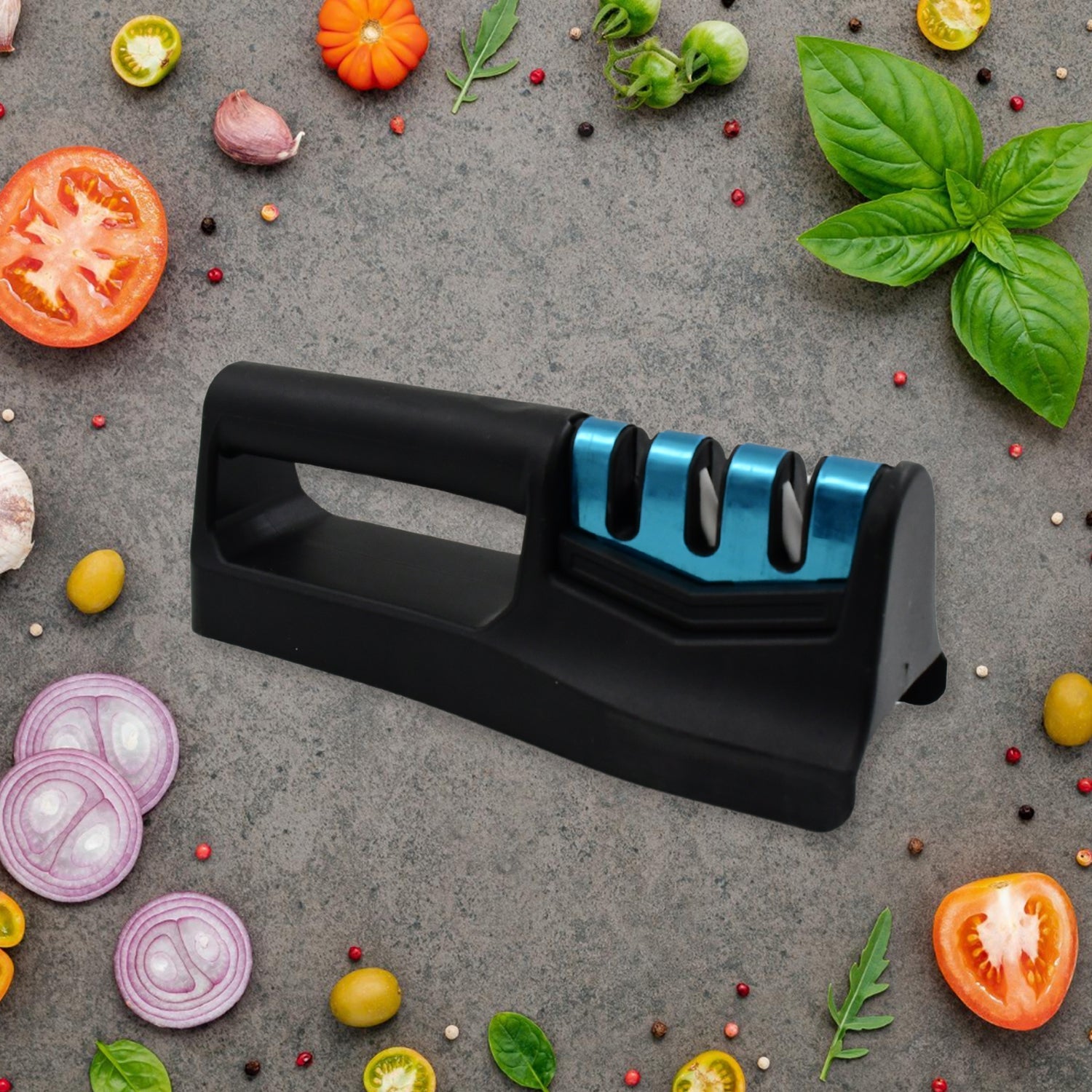 Knife Sharpener for Kitchen | Knife Sharpener Handheld Knives & Pocket Knife Sharpener | Knife Sharpener for Chefs & Serrated Knife (Chopper Not Included / 1 Pc) Your Brand