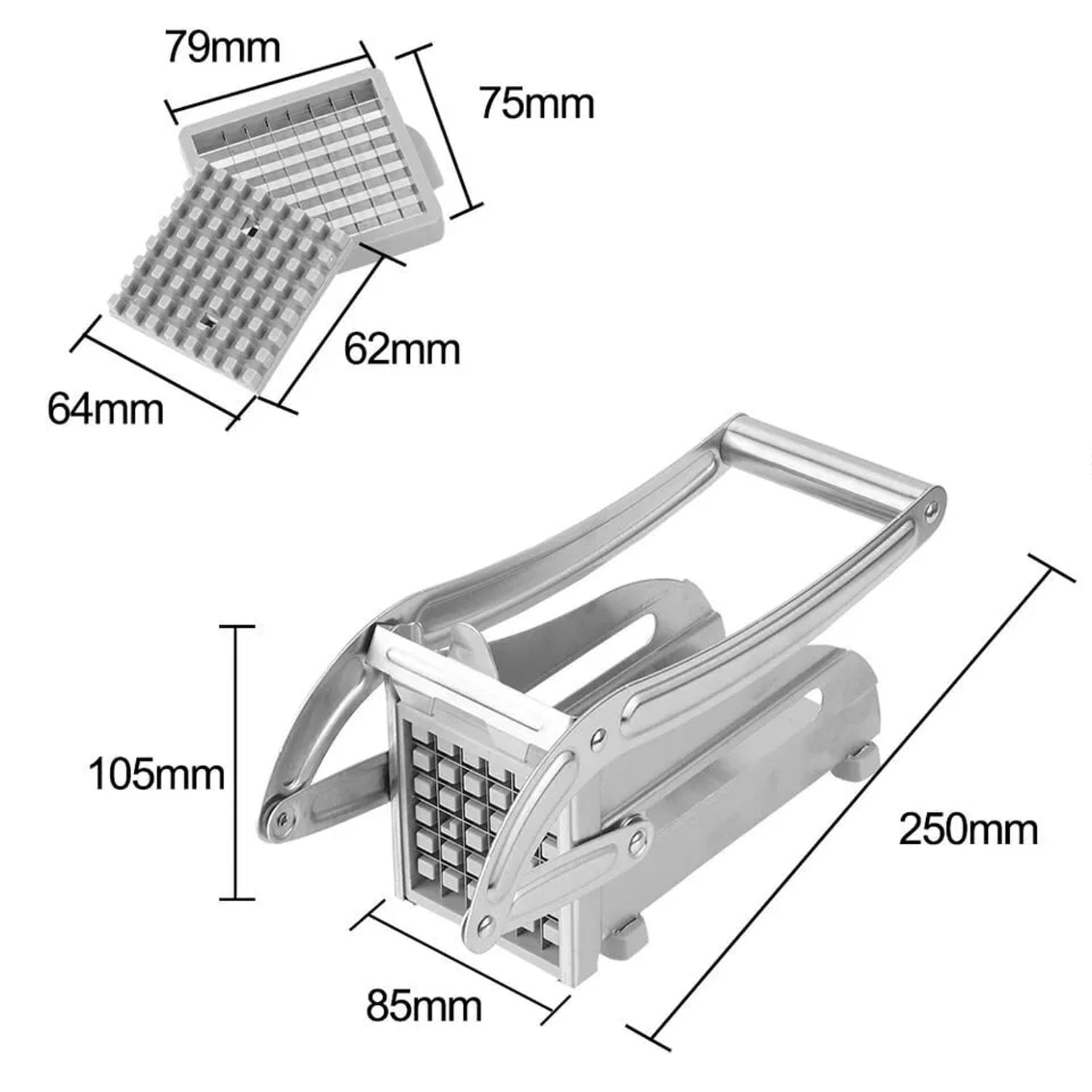 FRENCH FRIES POTATO CHIPS STRIP CUTTER MACHINE WITH BLADE Your Brand