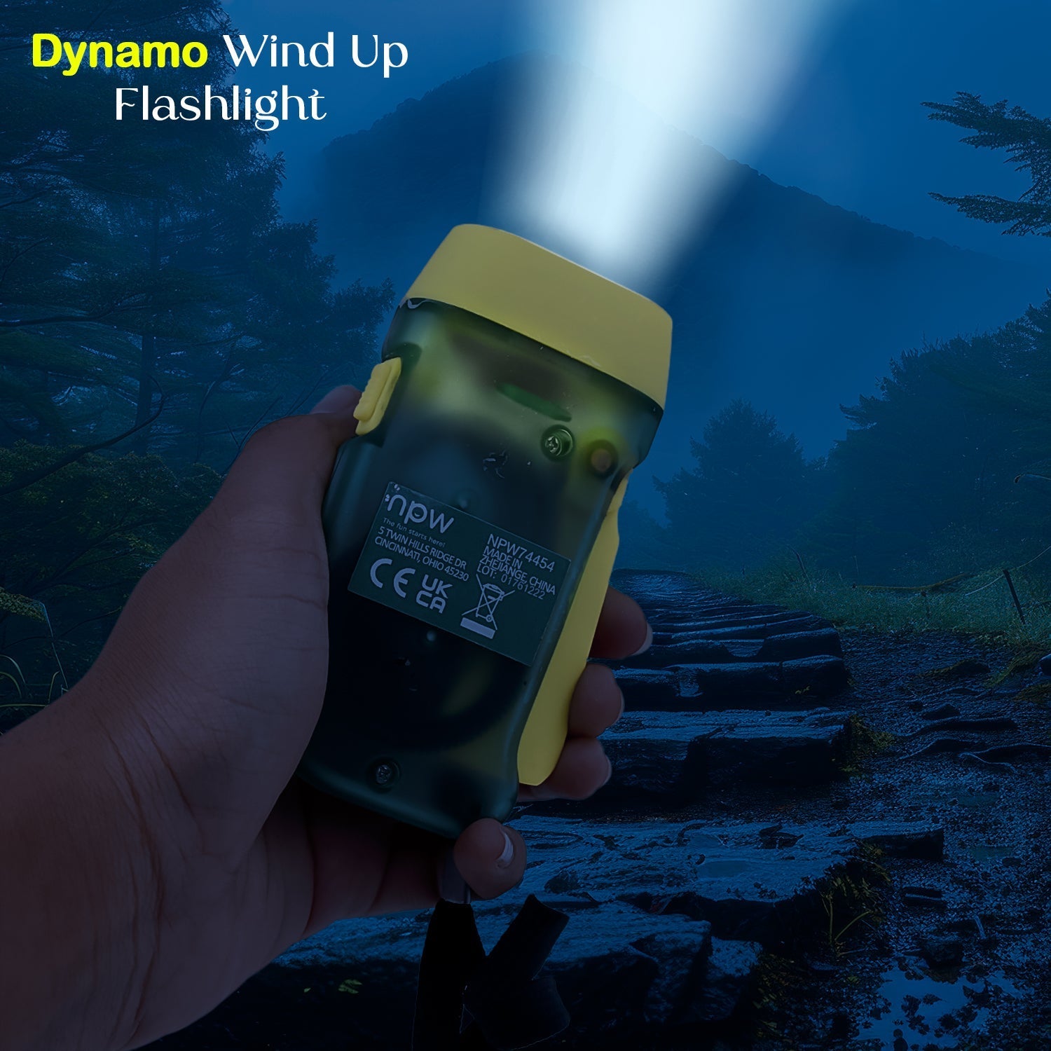 3 LED Hand Press Torch Hand Crank Flashlight Hand Pressing Flashlight Traveling Torch Light Manual Generator, Battery-Free Flashlight (1 Pc) Your Brand