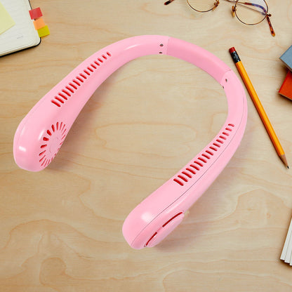 Portable Neck Fan: Holiday Hands Free Bladeless Neck Fan, 360° Cooling Hanging Fan, USB Rechargeable Personal Neck Fan, Wearable Neck Fan Suitable for Traveling Your Brand