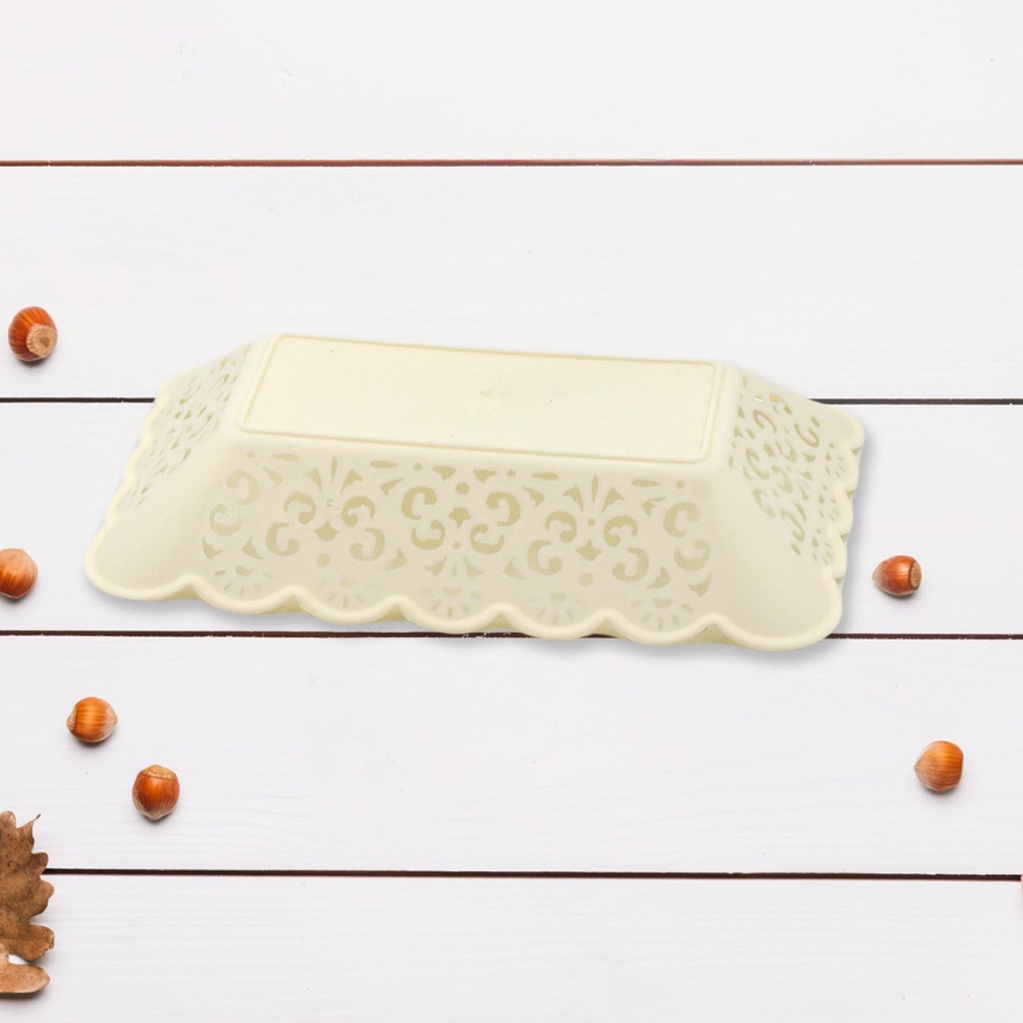 Rectangle Plastic Dinner Plate Snacks / Breakfast, Restaurant Serving Trays Home School Coffee Hotel Kitchen Office (8 Pcs Set) Your Brand