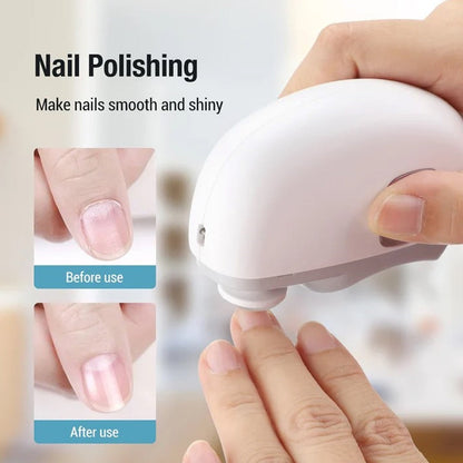 2-in-1 Electric Nail Clippers Nail File with Light (1 Pc) Your Brand