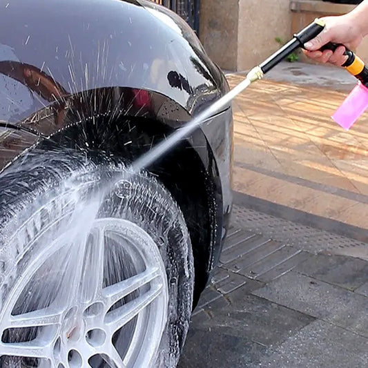 Plastic Body, Metal Trigger & Brass Nozzle Water Spray Gun For Water Pipe | Non-Slip | Comfortable Grip | Multiple Spray Modes | Ideal Pipe Nozzle For Car Wash, Gardening,& Other Uses Your Brand
