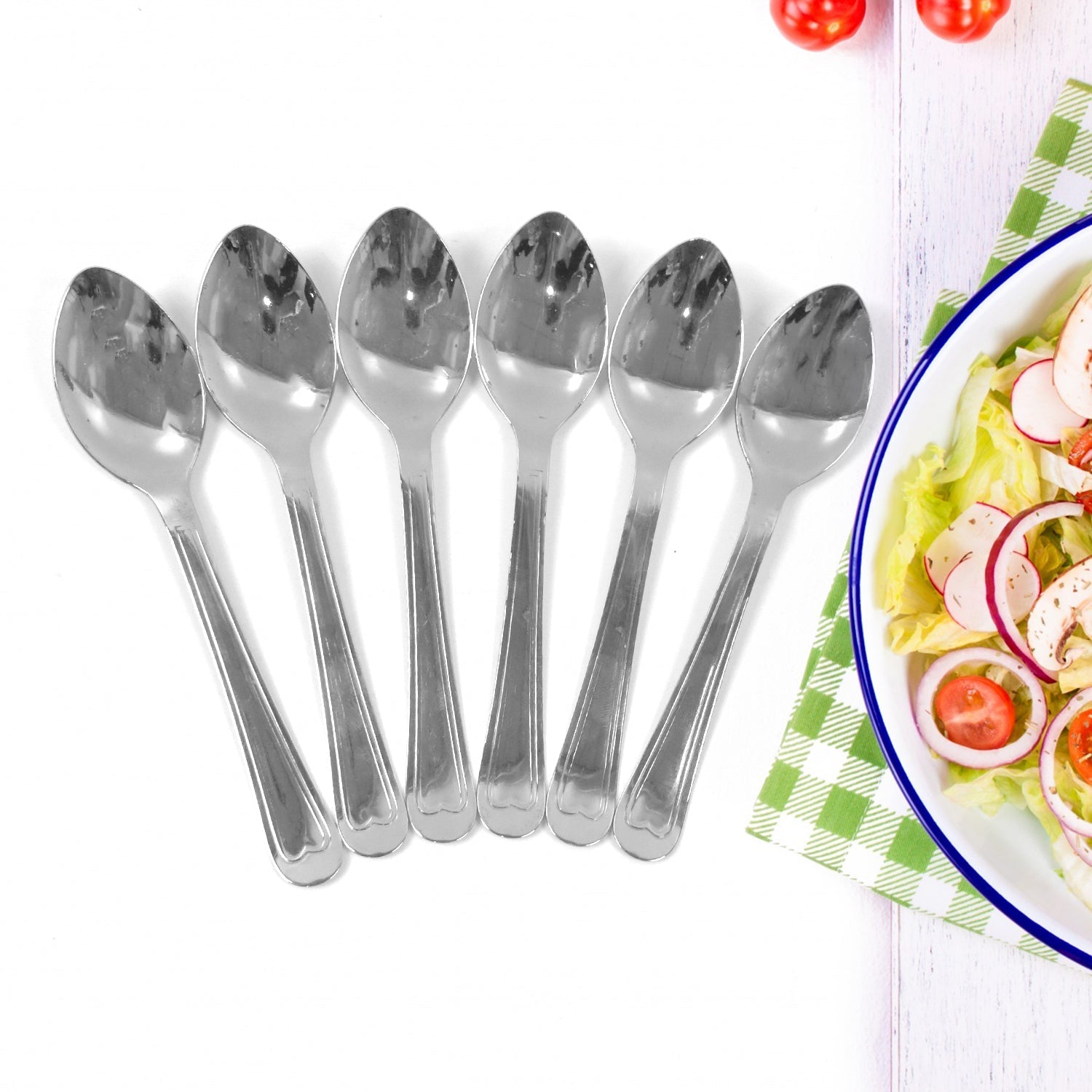 Small Stainless Steel Table Spoons (6 pcs) Your Brand