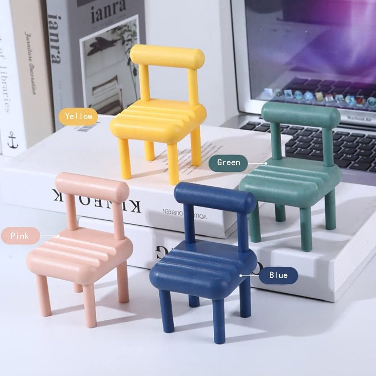 Mobile Phone Holder, Mini Chair Cell Phone Stand, Portable Smartphone Dock, Cellphone Holder for Desktop Design Compatible with All Mobile Phones (1 Pc) Your Brand