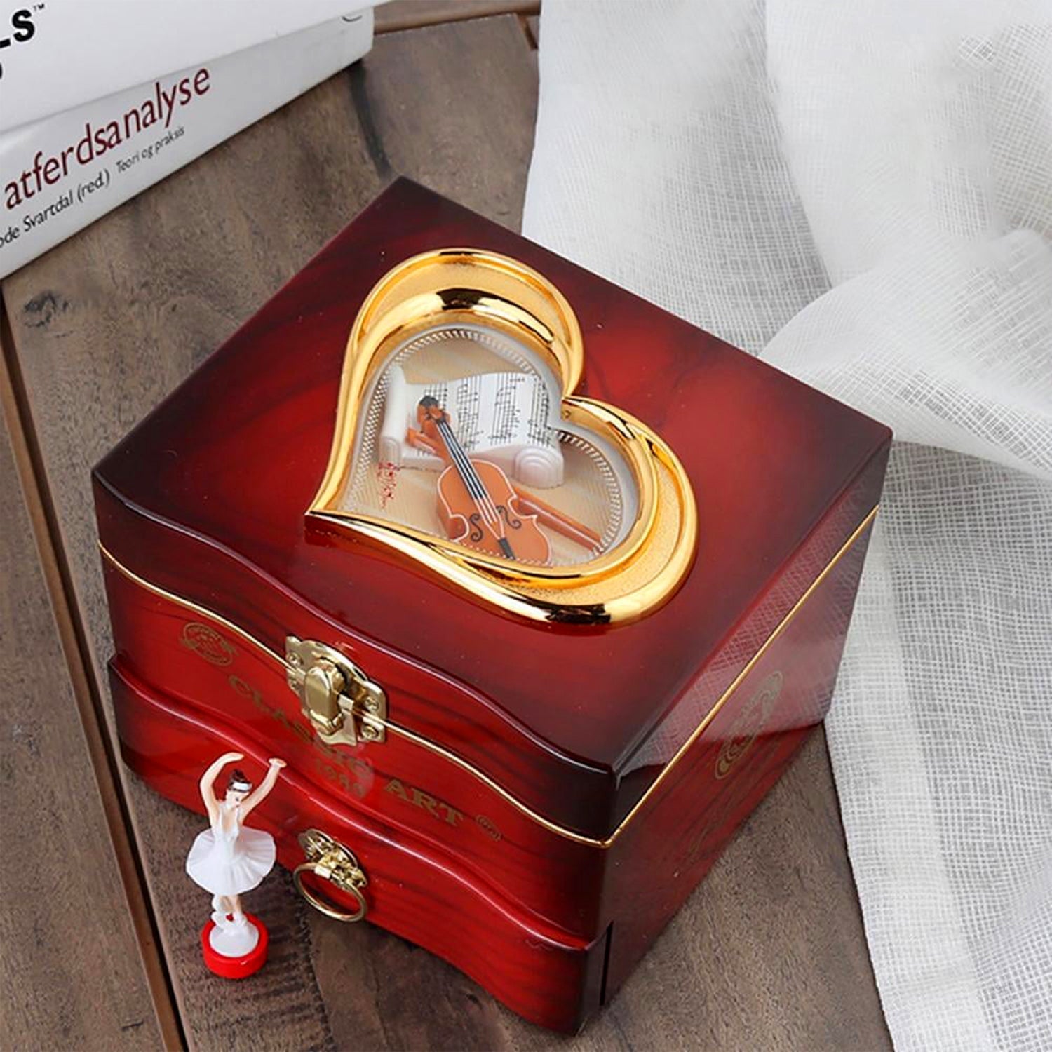 Dancer Ballerina Piano Music Box Hand Crank Music Plastic Box Gift  (1 Pc) Your Brand