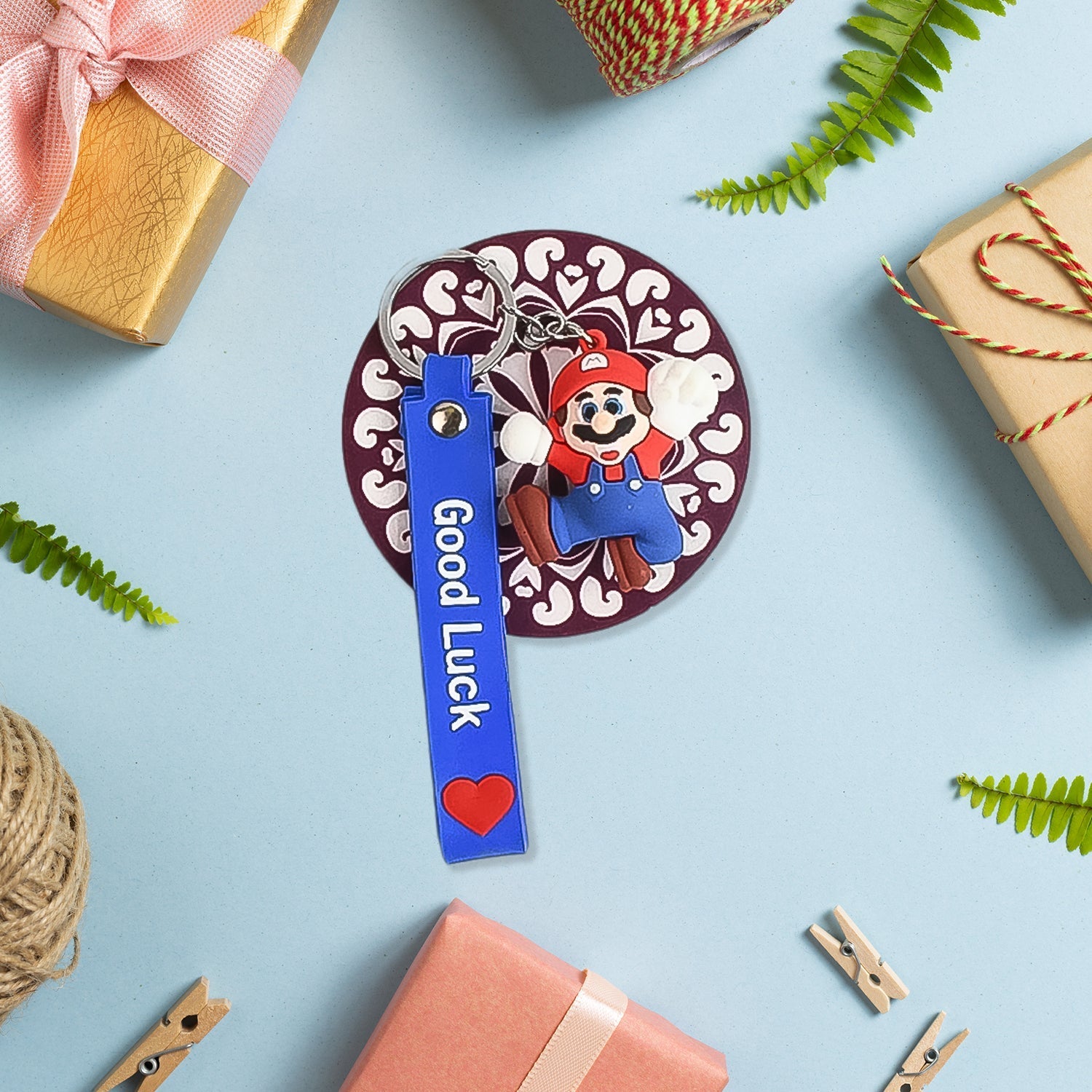 Cute Cartoon Silicone 3D Key Chain with Metal Hook & Strap (Pack of 1) Your Brand
