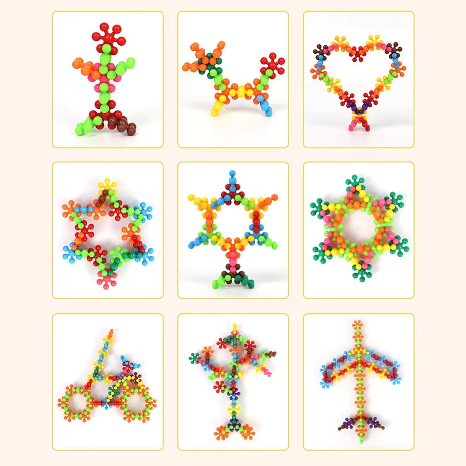 Star Shaped, Star Block Interlocking Blocks Colorful Star Building Blocks (100 Pcs Set) Your Brand
