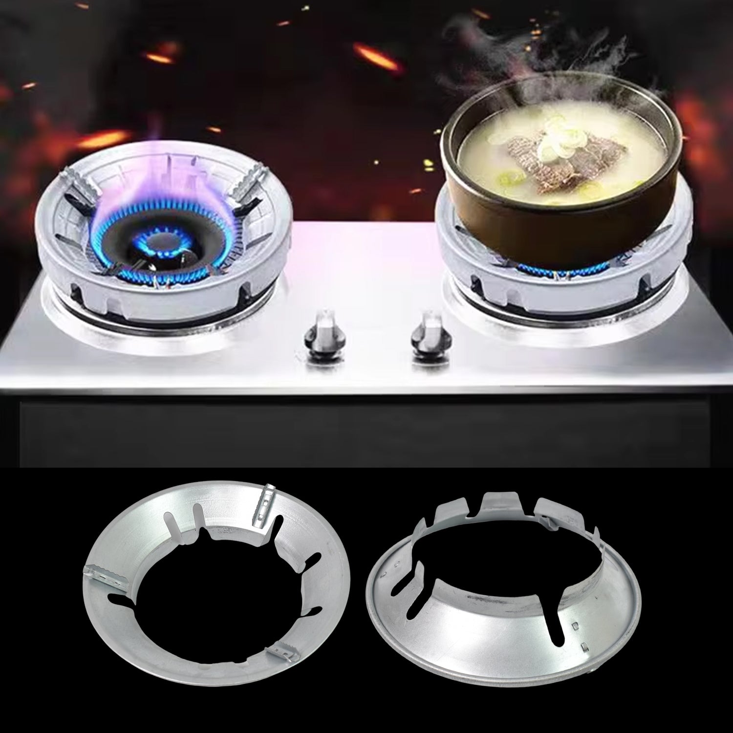Gas Stove Burner Cover / Stand (221 Gm / 1 Pc) Your Brand