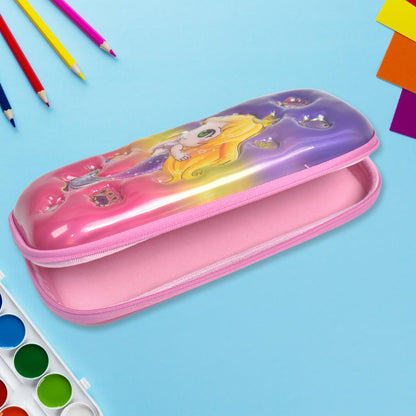3D Cartoon Zipper Compass Box, Pencil Box (1 Pc) Your Brand