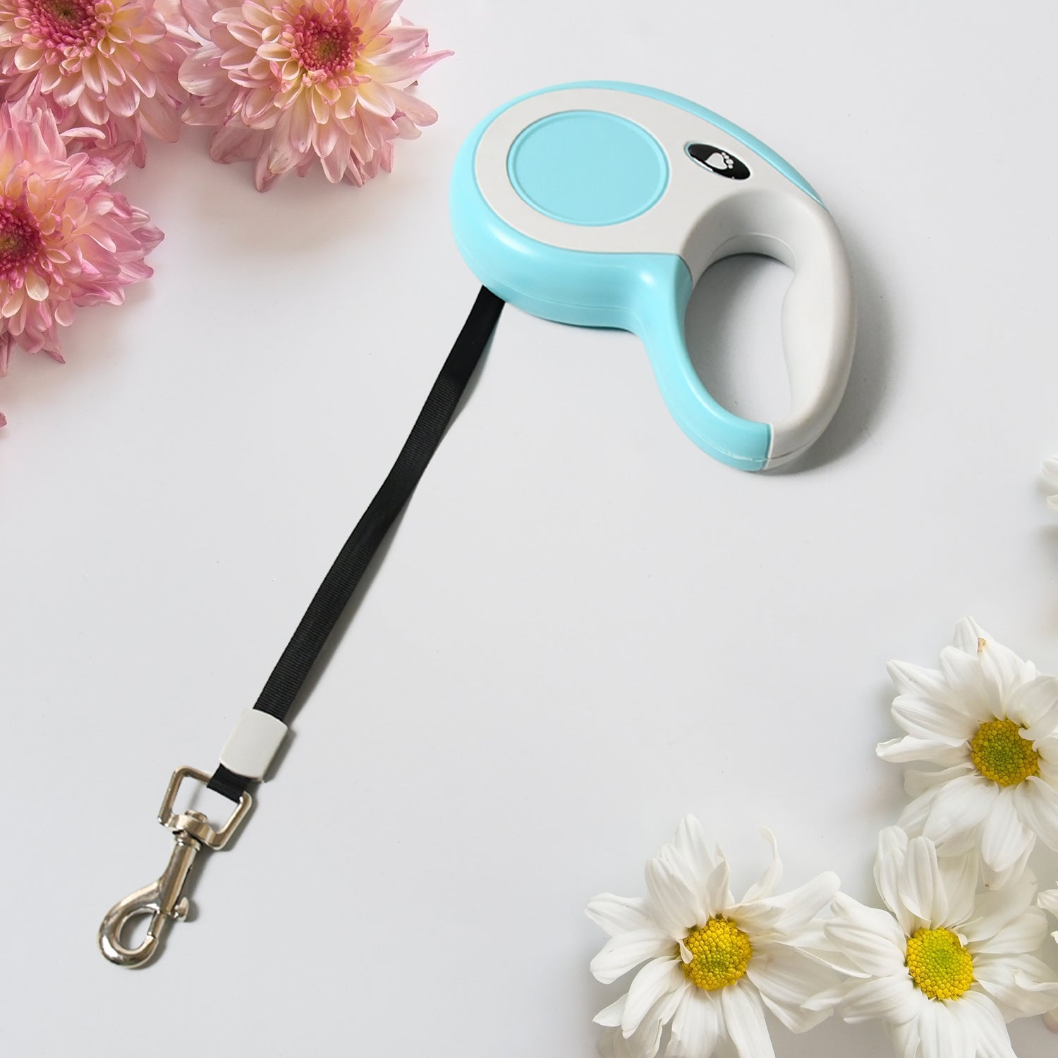 Retractable Dog Leash, Pet Walking Leash with Anti-Slip Handle, Strong Nylon Tape, Tangle-Free, One-Handed One Button Lock & Release, Suitable for Small / Medium Dog Or Cat, 16.5 ft (5 m)  Your Brand