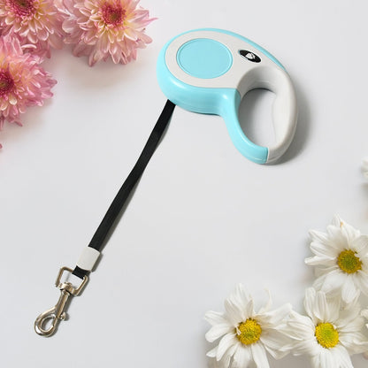 Retractable Dog Leash, Pet Walking Leash with Anti-Slip Handle, Strong Nylon Tape, Tangle-Free, One-Handed One Button Lock & Release, Suitable for Small / Medium Dog Or Cat, 16.5 ft (5 m)  Your Brand