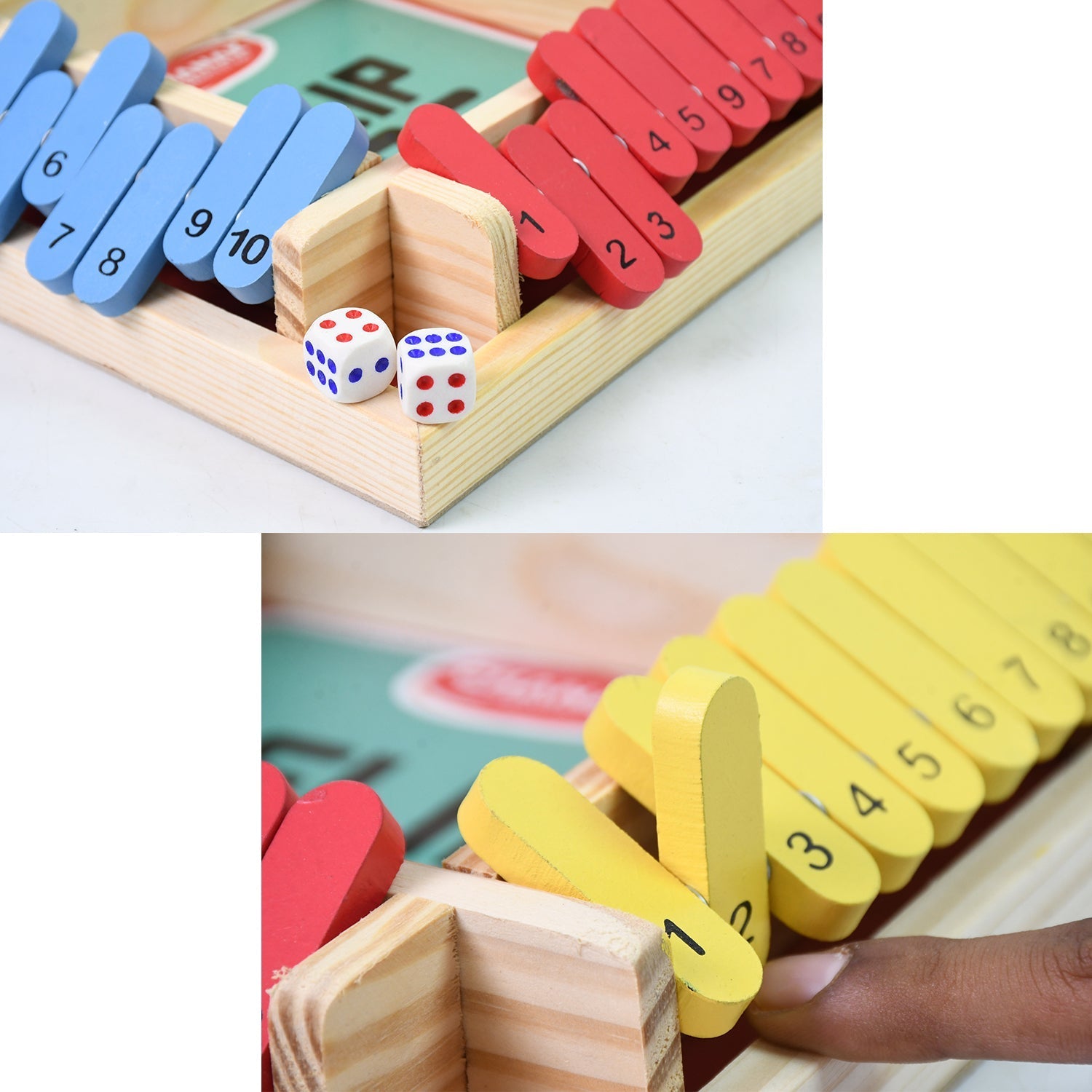 Shut The Box Dice Game, Classic Flip Me Multiplayer Game (1 Set) Your Brand