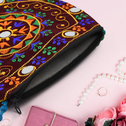 Handcrafted Cotton Embroidered Shoulder Bag / Purse for Girls & women (1 Pc / 9 Inch / Mix Desing) Your Brand