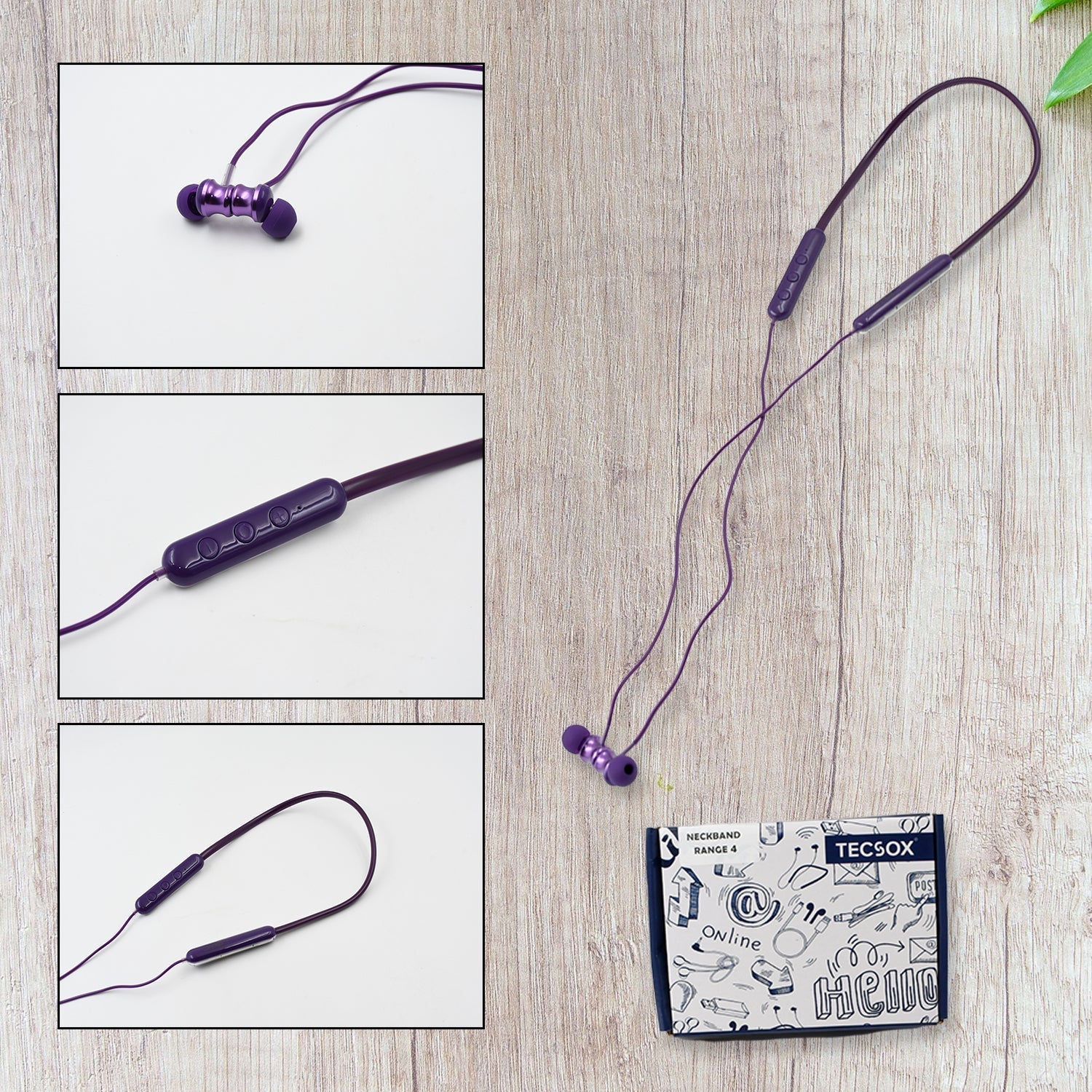 Bluetooth Headphone Neckband Sweat Resistant, Magnetic Earbuds (1 Pc) Your Brand
