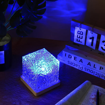 Dynamic Rotating Water Ripple Night Lamp With Remote Your Brand