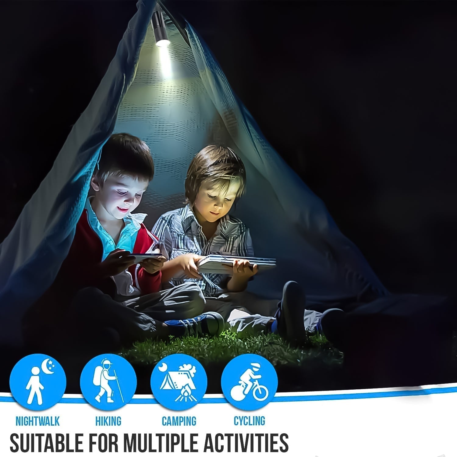 Portable Mini Torch, Super-Bright Mini 3 LED Bulb Pocket Torches - Small Keyring Torch Flashlight for Camping, Hiking, DIY, Travelling, Outdoors and More 3 Battery operated (Battery not included / 1 pc / Mix Color ) Your Brand